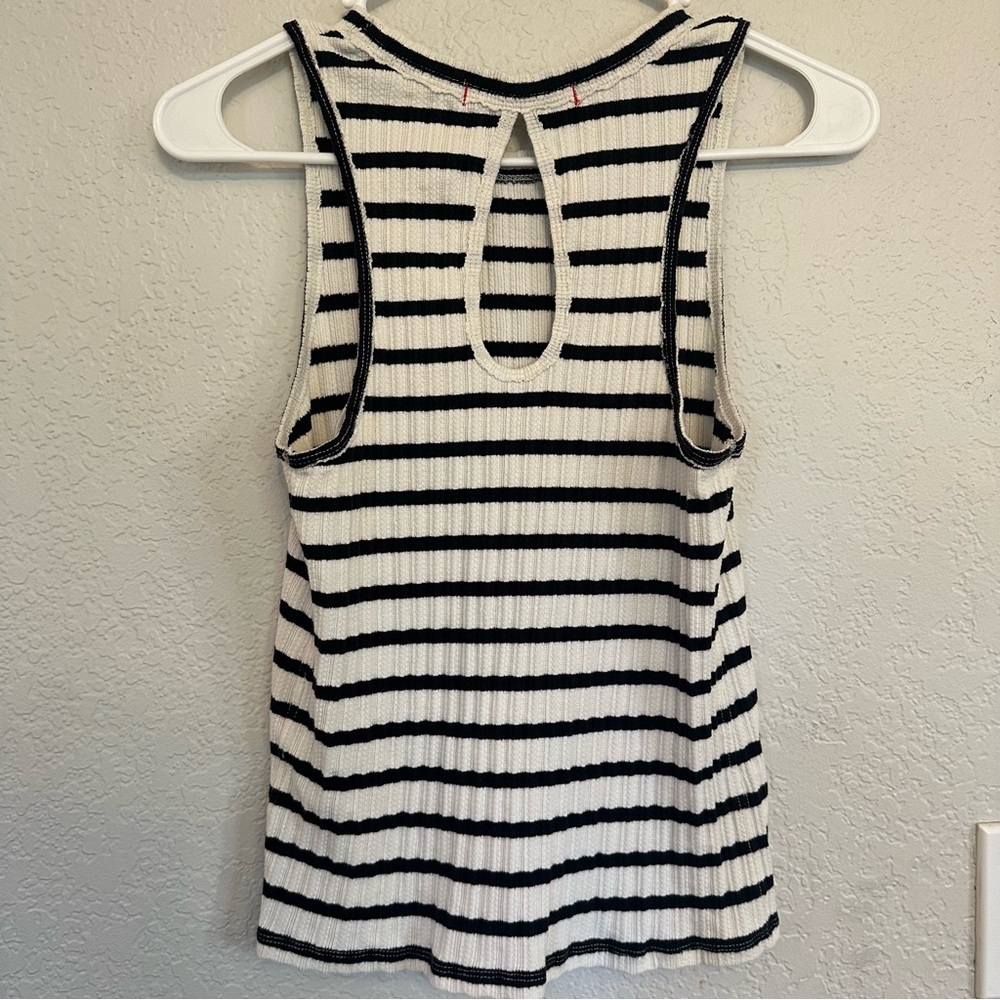 Free People Black White Striped Tank Top Size S - Picture 3 of 3